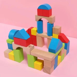 HAPE Maple Wood Kids Building & Stacking Blocks - 50 Pieces - NEW IN BOX unopen - Picture 1 of 3