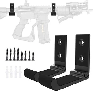 1-Pair Gun Rack Hook Wall Mount 20lb Holder Installed on Wall, Door, Safe, Shelf - Picture 1 of 9