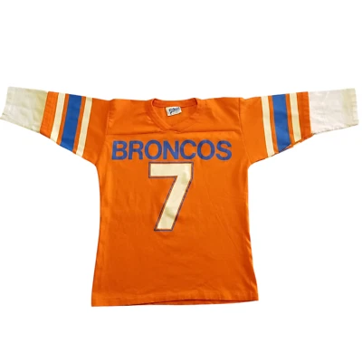 Camiseta De Colección Denver Broncos John Elway Manga 3/4 Naranja Talla 14-16 Salem #2 Foto 1 de 4