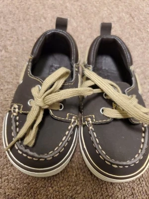 Baby Gap Toddler Boy’s Brown Lace Up Loafer Boat Shoes Infant Size 5, nice used - Image 1 of 4