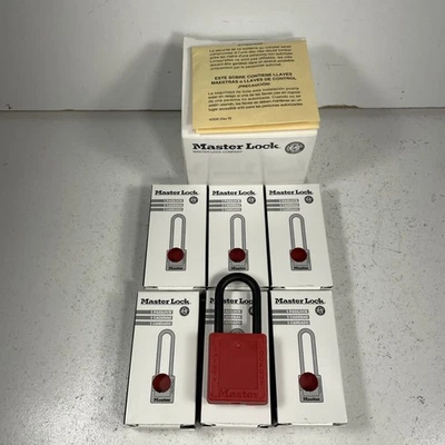 Master Lock 406Kas6red Lockout Padlock Red 1-3/4" Pack of 6 Lot - Image 1 of 4