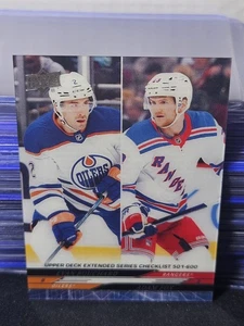 24-25 Upper Deck Evan Bouchard / Adam Fox Checklist 🚨🚨🚨 Clear Cut Variant - Picture 1 of 2