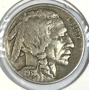 1938 D BÜFFELNICKEL ZIRKULIERT !!! O166 - Bild 1 von 2