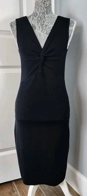Vestido para mujer Carmen Carmen Marc Valvo talla S suéter negro funda hasta la rodilla Foto 1 de 4