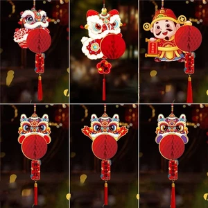 Plastic New Year Pendant Red Hanging Lantern Creative Red Lantern New Year - Picture 1 of 17