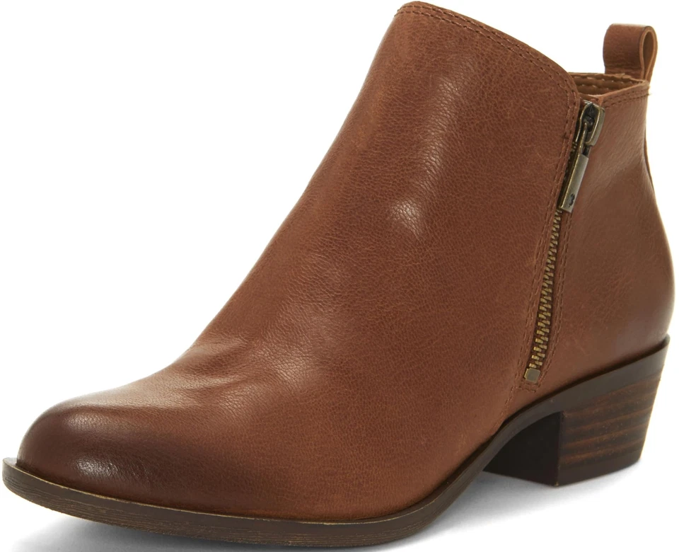 Lucky BRAND Basel Side Zip Ankle BOOTS 761 Toffee 8 US / 38 EU