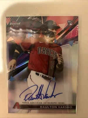 2021 Topps Finest - Finest Autographs Daulton Varsho #FA-DV (AU, RC) - Image 1 of 2