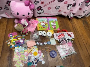 Hello Kitty Lot Plush Stickers Stationery Crafts Sanrio Bundle Mixed Items - Picture 1 of 22