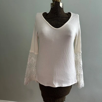 Redhaute Invierno Blanco Manga Larga Peso Ligero Suéter Talla M Foto 1 de 4