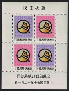Taiwan Chinese New Year of the Dog MS 1981 MNH SG#MS1415 - Picture 1 of 1