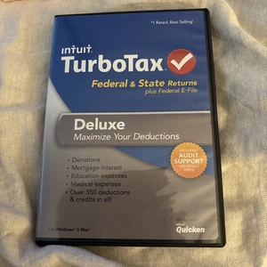 2013 TurboTax Deluxe Federal  State Turbo Tax  CD in original DVD Case - Picture 1 of 2