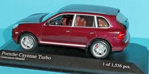 Porsche Cayenne Turbo 2007 Rosso Scuro Met. Modellino Minichamp 1:43 edizione limitata - Foto 1 di 6