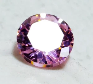 Zircone rosa naturale certificato 14,70 ct taglio tondo pietra preziosa sfusa R208 - Foto 1 di 4