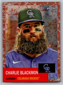 Charlie Blackmon 2022 Topps Cromo Platino Aniversario Oro Rosa Toile/75 #191 - Imagen 1 de 2