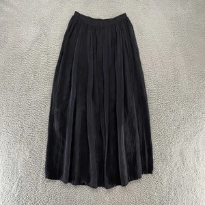 Nubias Collection Skirt Womens Small Pleated Maxi Boho Broomstick Silk Crinkle - Picture 1 of 11