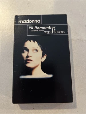Madonna Cassette Ill Remember Single With Honors RARE Original Owner Smoke Free Foto 1 de 4