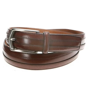 Men's Double Calf Belt, Cognac - Bild 1 von 4