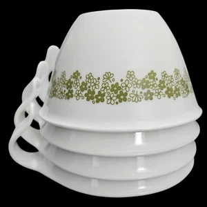 Corelle by Corning Spring Blossom Crazy Daisy set tazze (4) fiori verdi vintage - Foto 1 di 6