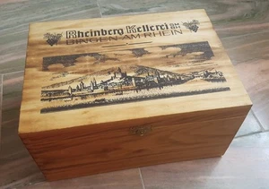 Weinkiste Holz Rheinberg Kellerei Bingen Am Rhein - Bild 1 von 5