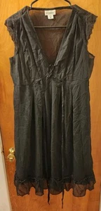 Motherhood Maternity Pregnancy Dress Small Black Chiffon Lined with Slip Dress  - Picture 1 of 10