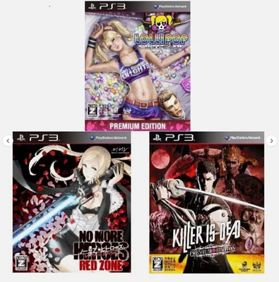 KILLER IS DEAD+ No More Heroes Red Zone+ LOLLIPOP CHAINSAW PREMIUM EDITION Set - Image 1 of 4