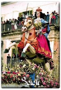 MAGNETE RETTANGOLARE CALAMITA FOLKLORE SICILIA SCICLI MADONNA DELLE MILIZIE - Imagen 1 de 1