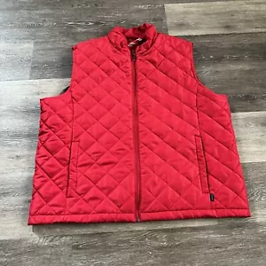 Hawke & Co Sport Performance Puffer Quilted Vest Men’s Size 3XL Red Full Zip Up - Picture 1 of 9