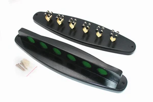 Billiards Accessories Cue Queue Holder Wall Holder OVAL for 6 Queue Black 45cm Wood - Picture 1 of 6