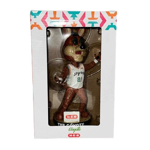 New NBA San Antonio Spurs Coyote Bobblehead Figurine Mascot by HEB Collectible Cover