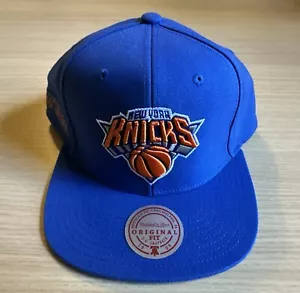 Mitchell & Ness Nostalgia Co. Blue NBA New York Knicks Basketball Snapback Hat - Picture 1 of 12