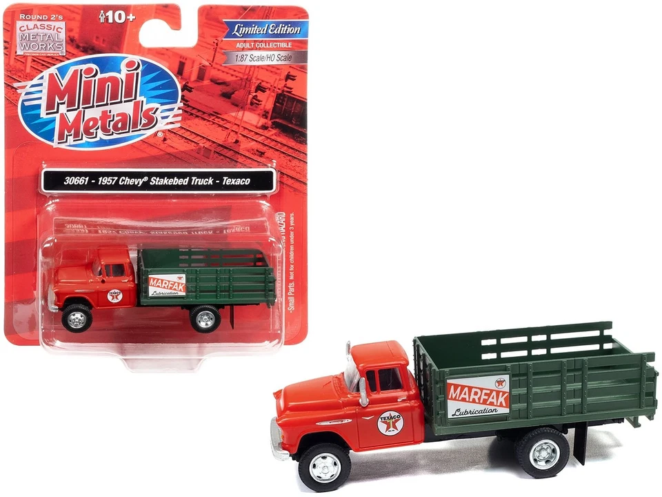 1957 Chevrolet Stakebed Truck Red "Texaco - Marfak Lubrication" 1/87 (HO) Scale - Image 1 of 1