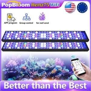 PopBloom Reef Coral Aquarium Light LED Full Spectrum 72" Saltwater Reef Aquarium - Picture 1 of 14