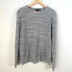 Michael Kors Mens Size Medium Cotton Wool Gray Sweater Long Sleeve Knit Top - Picture 1 of 9