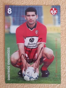Fussball: DIMITRIOS GRAMMOZIS - Autogrammkarte (signiert)  1. FC Kaiserslautern - Bild 1 von 2