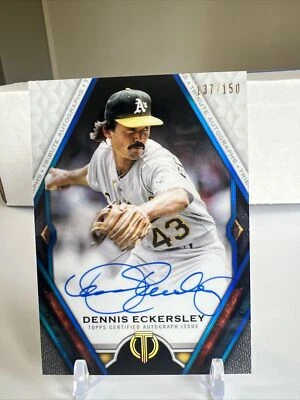 2021 Topps Tribute MLB Dennis Eckersley Auto Signed Blue Parallel 137/150 #TA-DE - Image 1 of 2