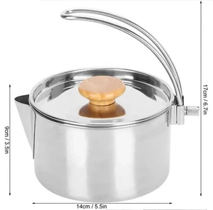 Stainless Steel Camping Kettle and Cooking Pot Festival Bushcraft Glamping - Picture 1 of 3