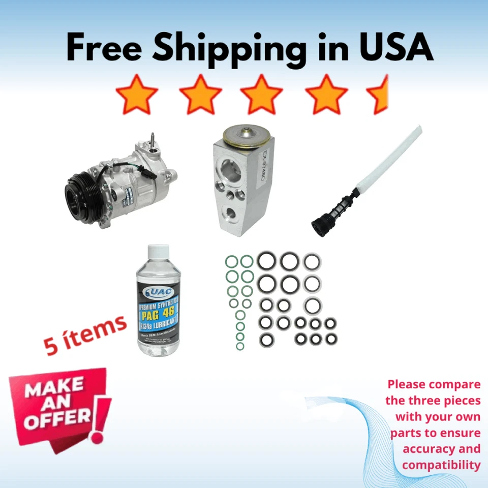 Compresor y válvula aire acondicionado apto para GMC Sierra 1500 2014-2016, GMC Yukon 2015-2016 Foto 1 de 4