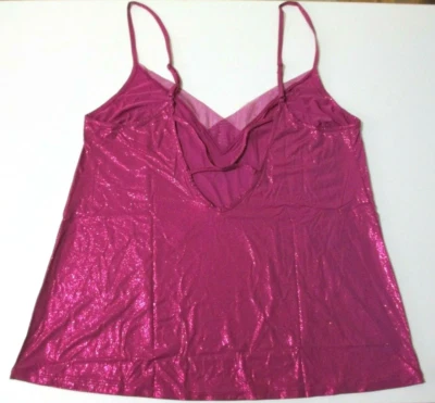 VICTORIA'S SECRET Cami Top Elástico Camisola M Rosa Brillo Súper Suave TOTALMENTE NUEVO Foto 1 de 3