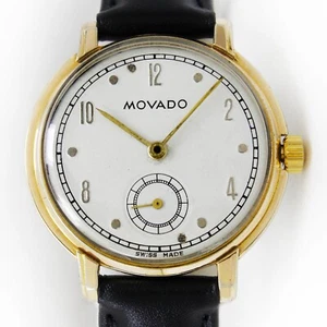 Vintage Movado Winding Sub Second Gold Plated Watch. Not in working condition - Picture 1 of 12