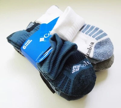 Columbia Calcetines Hombre 6 Pares CROPPED CREW Multicolor - Nuevos Foto 1 de 4