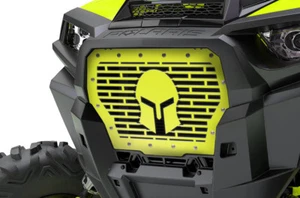 Custom Steel Grille for 2017-2018 Polaris RZR Turbo 1000 XP SPARTAN Lime Squeeze - Picture 1 of 3