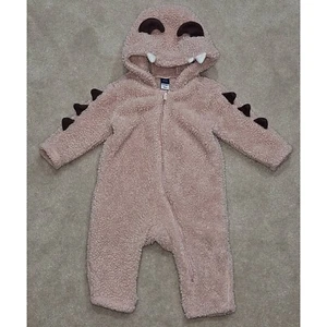 Old Navy Pink Fleece Hooded Monster Outfit Halloween Costume Baby 6-12 Months - Picture 1 of 8