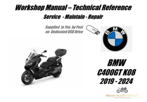 Manual de taller de reparación de servicio BMW C400GT C400 GT K08 USB 2019-2024 - Imagen 1 de 9