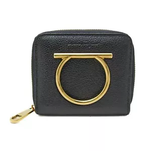 Salvatore Ferragamo Schwarze Leder Geldbörse Echt - Bild 1 von 12