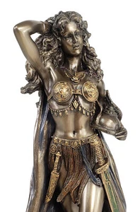 10" Freya Freyja Viking Norse Mythology Goddess of Love Bronze Finish Statue - Picture 1 of 4