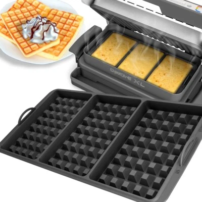 Waffeleinsatz für Tefal OptiGrill XL, Zubehör, Backschaleneinsatz aus Silikon - Bild 1 von 4