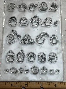 NEW Bird Penguins Animals 6.5x4.8 - Clear STAMP -Save when you buy more - Picture 1 of 6