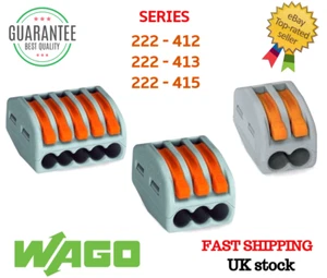 WAGO 222-412/413/415 Series Reusable Electrical Wire Cable Connectors Compact UK - Picture 1 of 8