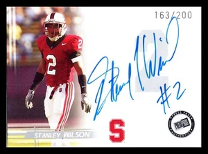 2005 Press Pass Auto Silver /200 Stanley Wilson Rookie RC Stanford Cardinals - Picture 1 of 2