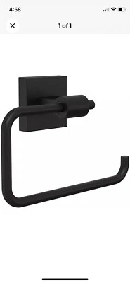 Soporte de papel higiénico Franklin de latón máximo en negro mate MAX50-FB Foto 1 de 2